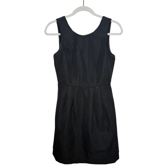 Madewell Dresses & Skirts - Madewell Lowlight Shimmer Dot Fit & Flare Mini Dress Sz 0 Black Gold Sleeveless